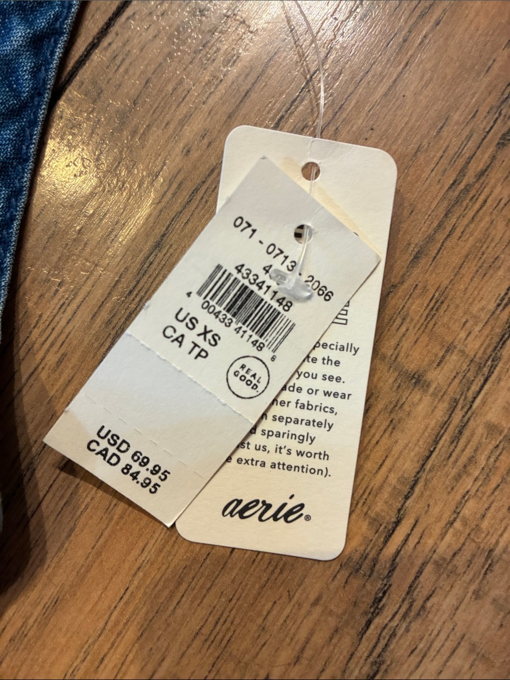 aerie Denim Jumpsuit - Medium Blue - Picture 2 of 4